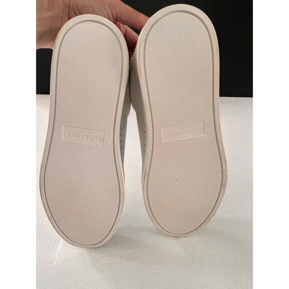BURBERRY ROBIN WHITE LEATHER SNEAKERS SIZE 39 - Picture 10 of 12